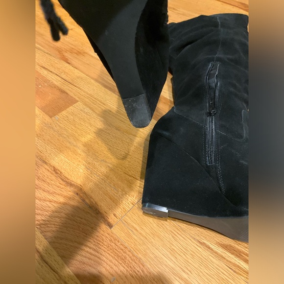 Suede Wedge Boots - Picture 3 of 6